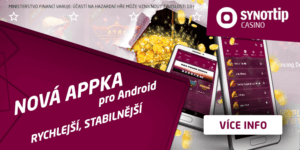 Nová SynotTIP mobilní aplikace 2026. Hrajte s bonusem 500,- zdarma!