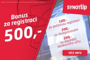 Synottip bonus za registraci – berte 500,- zdarma