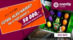 Synottip casino – nakopněte své konto a berte 1500 otoček