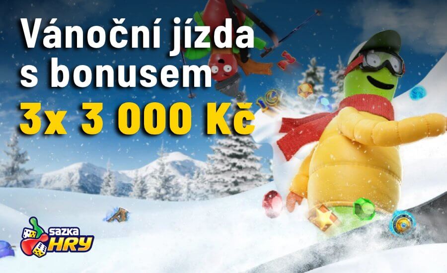 Hrajte Vánoční jízdu v Sazka casinu o 3x 3000 Kč