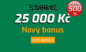 Nový Casino Chance bonus za registraci 25 000 Kč