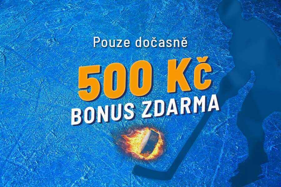 Tipsport bonus zdarma 500 Kč na hokej