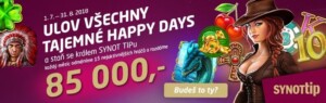 Ulov všechny Happy days v Synot TIPu a hrej o 85.000 Kč